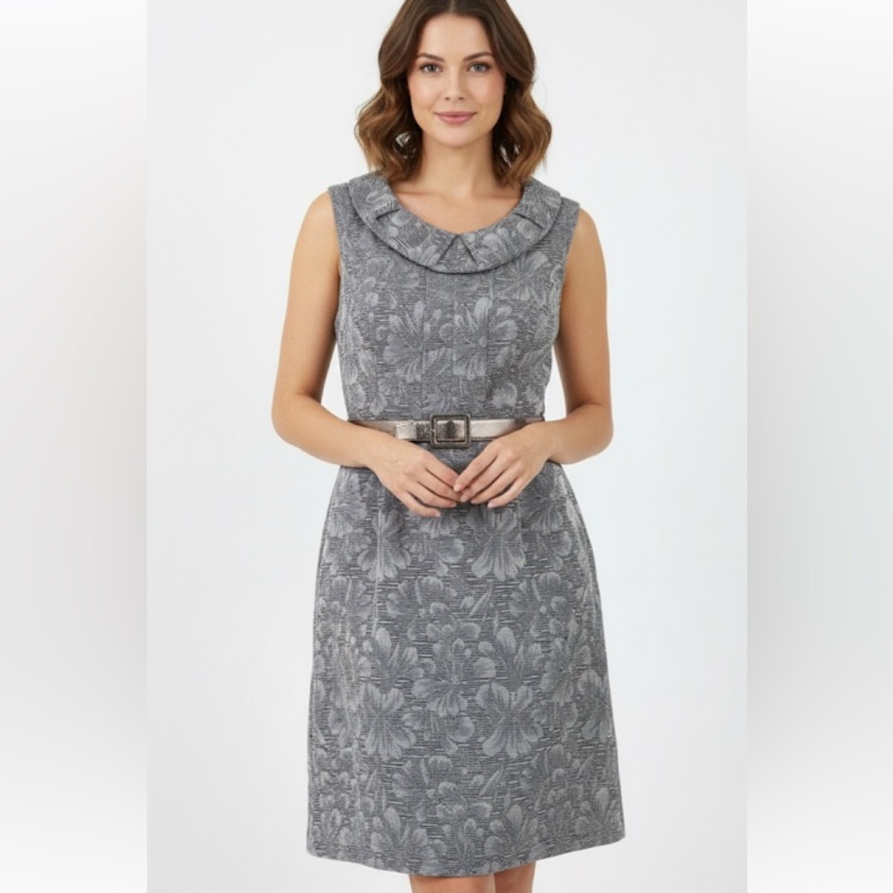 NEW Tahari ASL Striped Floral Sheath Dress